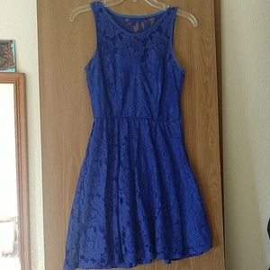 Blue lace dress